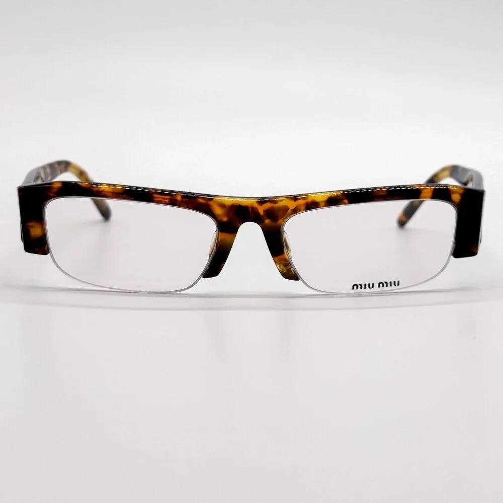 NEW MIU MIU EYEGLASSES MUB07S 14L08N HAVANA WOMEN MU B07S SMU B07